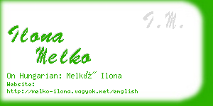 ilona melko business card